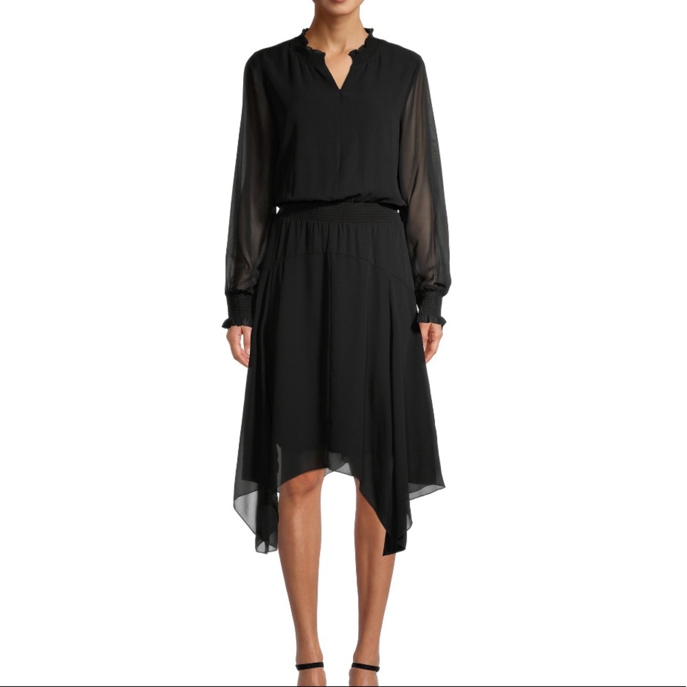 Black Handkerchief Hem-Dress